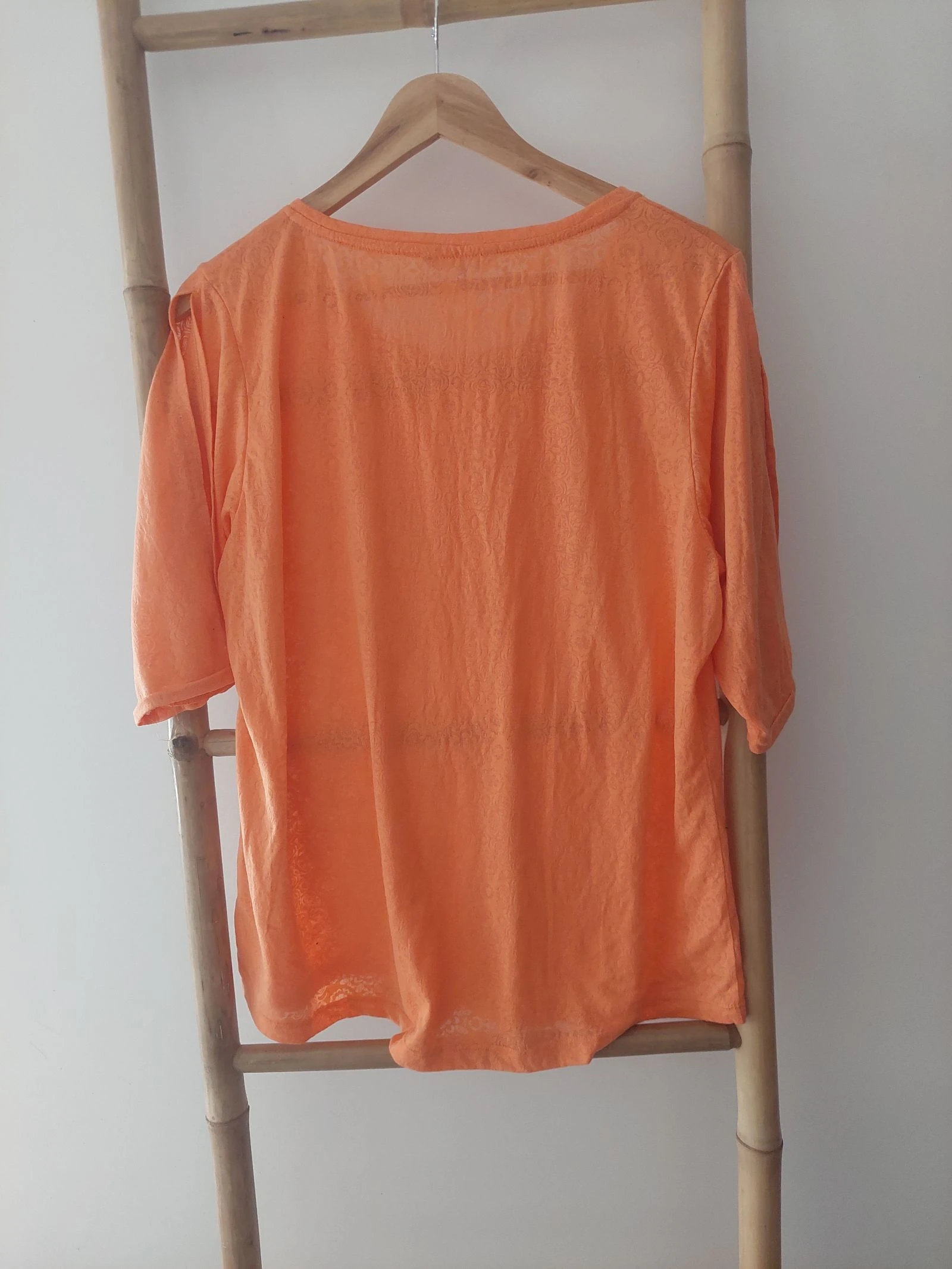 Code - Blusa naranja manga corta – photo 3